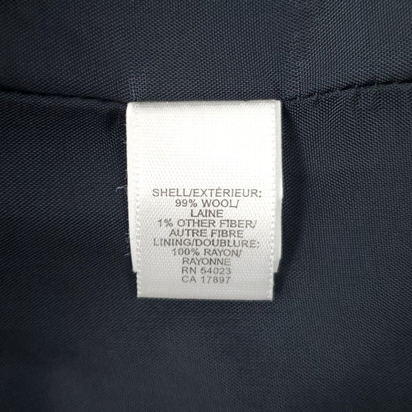 Banana Republic wool blend strips two buttons two buttons women size 8P - Picture 6 of 7